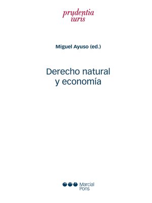 cover image of Derecho natural y economía